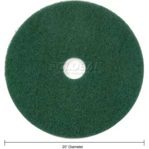 Global Industrial™ 20" Scrubbing Pad, Green, 5 Per Case