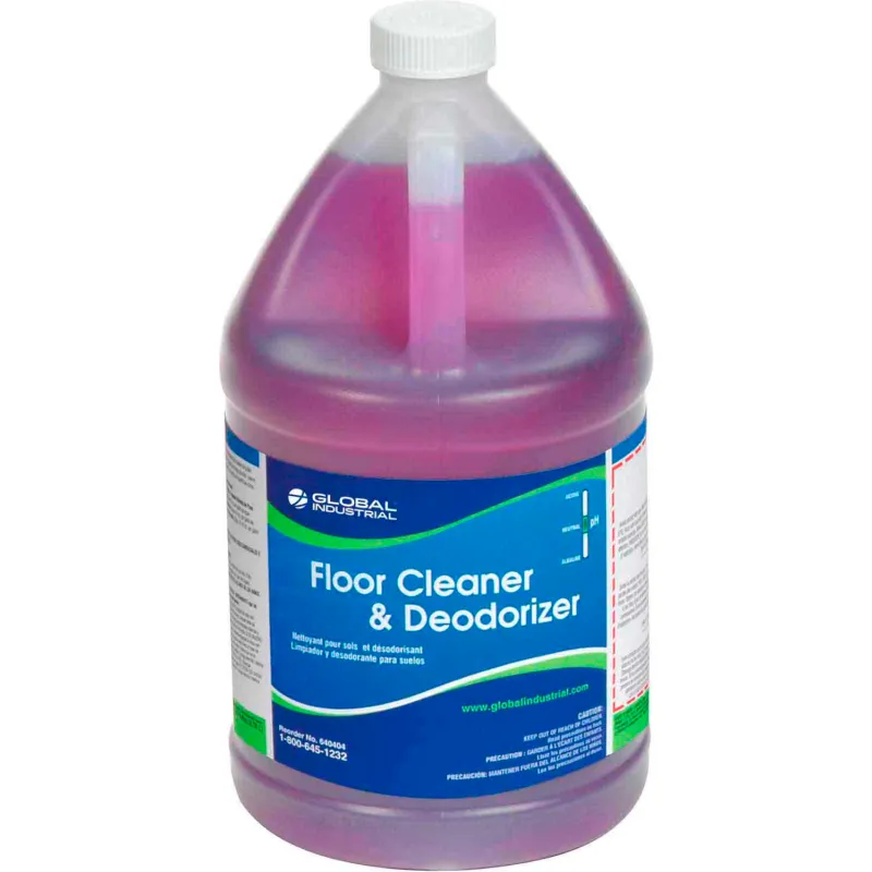 Global Industrial™ Floor Cleaner & Deodorizer, 1 Gallon Bottle, 4/Case