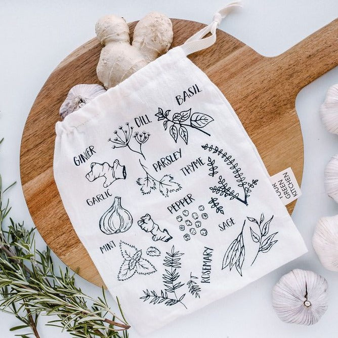 Herb Produce Bag - Small with zipper