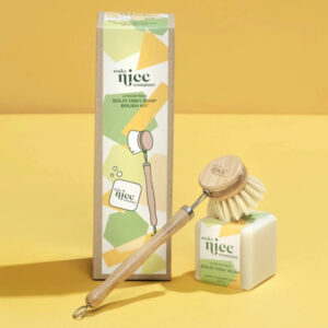 Unscented Solid Dish Soap Brush Kit